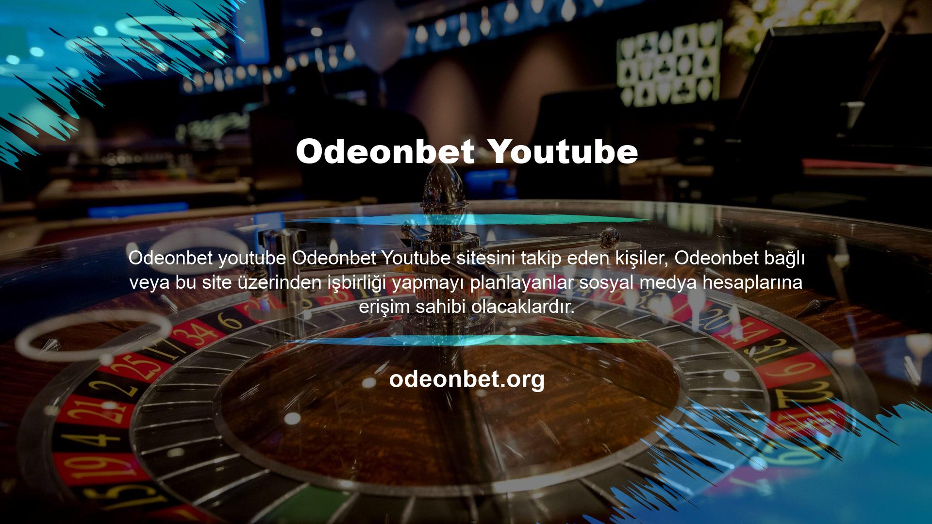 Kullanabileceğiniz alanlar arasında Odeonbet Youtube popüler anlayışla birleştiğinde en çok tercih edilenlerin başında gelmektedir